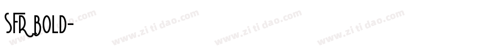 SFR Bold字体转换